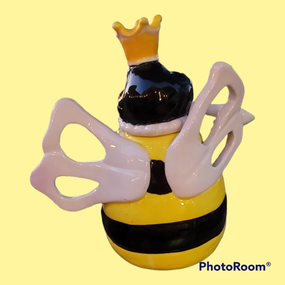 **Make Offer** Rare Whimsical Heather Goldminc Bumble Bee Tea Pot - Picture 4 of 10